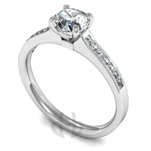 Engagement Ring with Shoulder Stones - (TBC724)